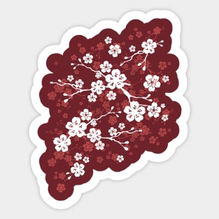 Red cherry blossom Sticker